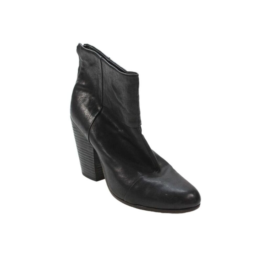 Rag & Bone Womens Leather Heeled Ankle Boots Black Size 11